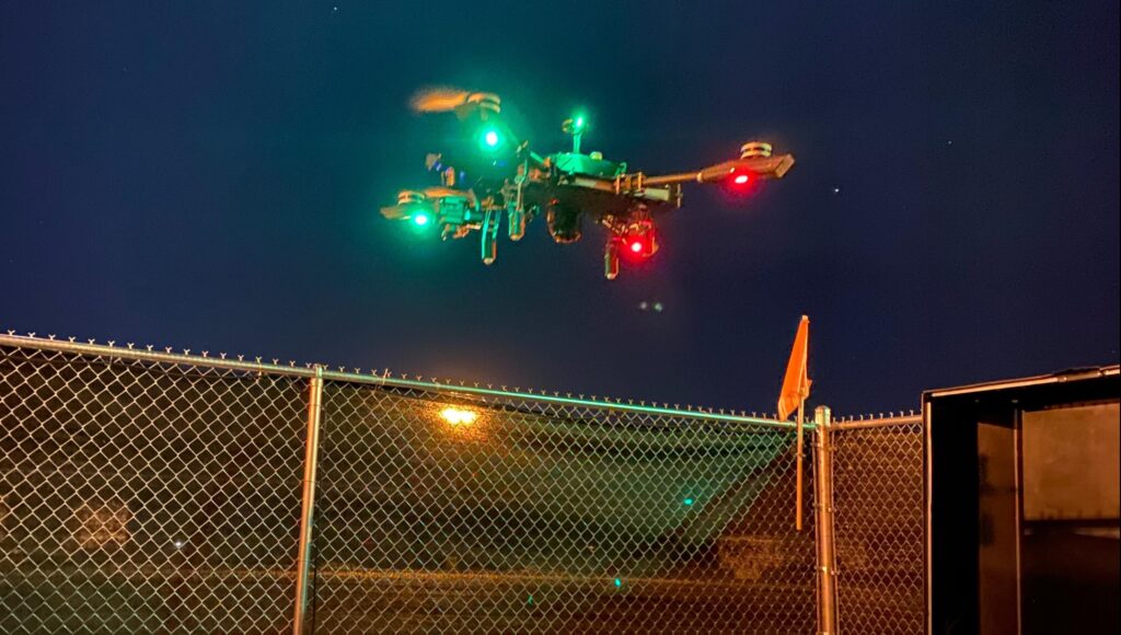 Asylon security drone flies after company partners with Memphis UAS IPP Team.